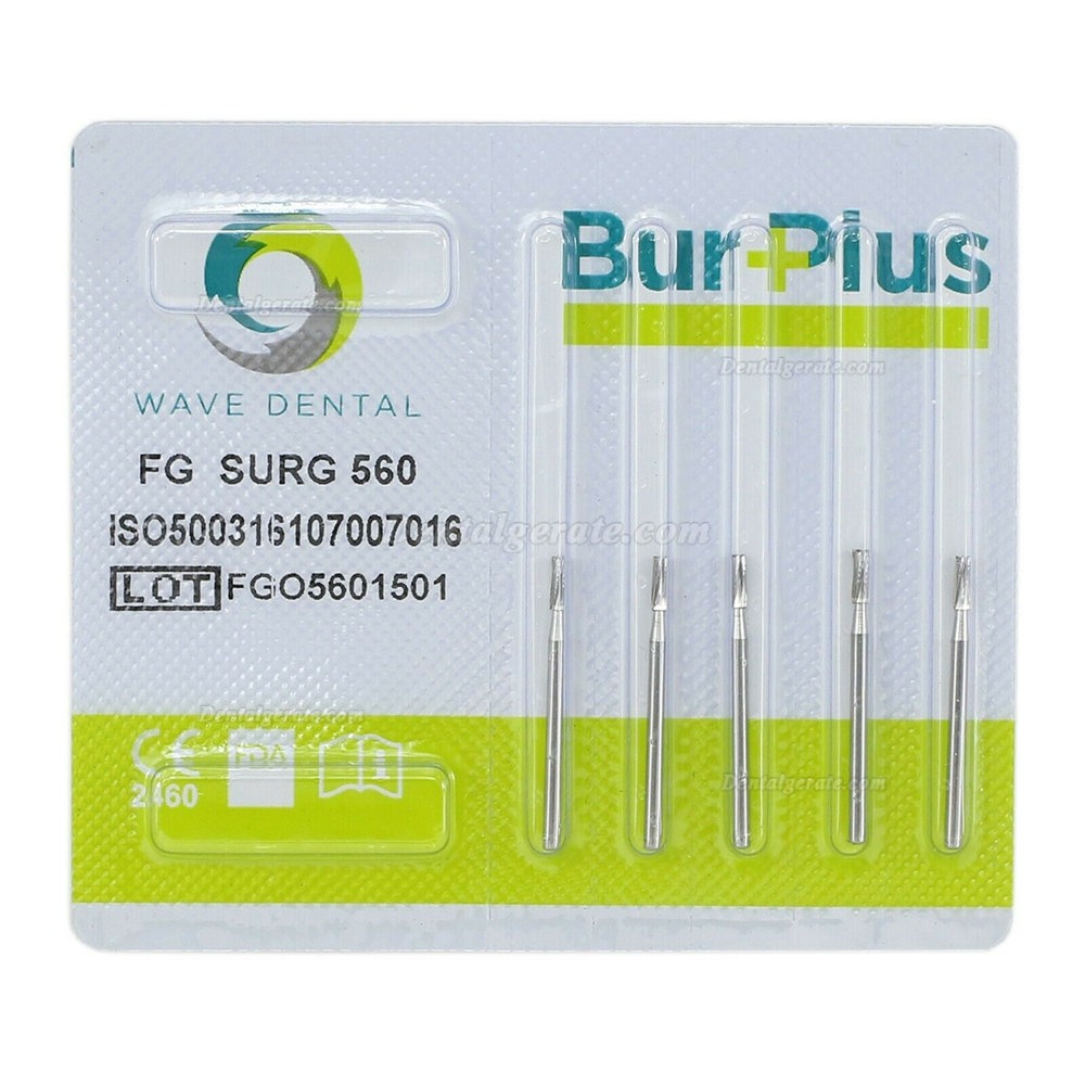 10 St&uuml;ck WaveDental FG SURG Hartmetallbohrer Zahnmedizin FG-Schaft 556 557 558 559 600# Flache Fissur Zahnbohrer
