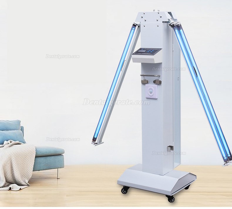 FY&reg; 120W-220W Mobile tragbare UV + Ozon-Desinfektionslampe UV-Sterilisatorwagen mit Infrarotsensor