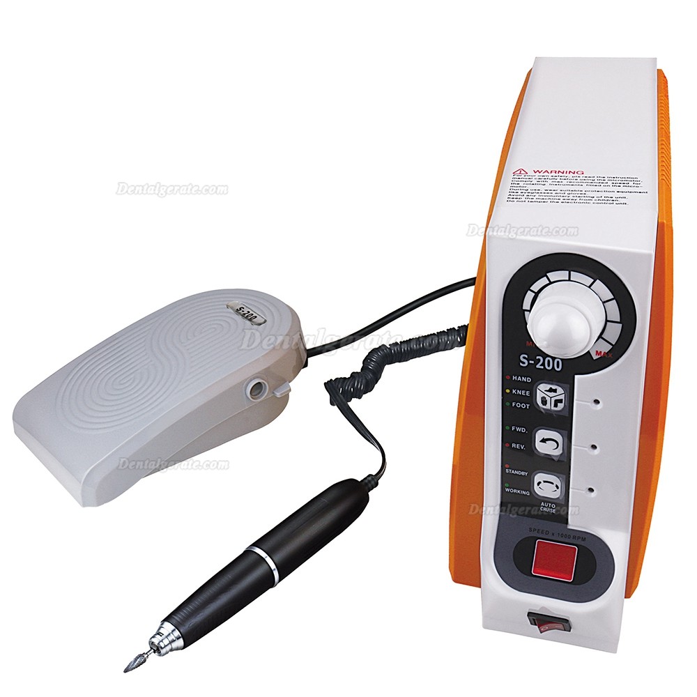 Dental Mikromotor (b&uuml;rstenloses Handst&uuml;ck mit 60.000 U/min) mit Hand-/Knie-/Fu&szlig;steuerung
