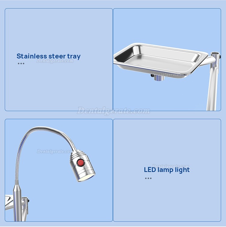 Tragbare Zahnarztst&uuml;hle / Mobile Zahnarztst&uuml;hle mit LED-Lampe und Zahntablett