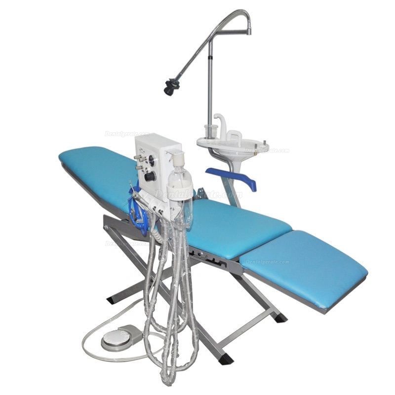 2017 NEU Dental Tragbarer Stuhl + LED Licht Lampe + Triplex Spritze + Saug + Turbine Einheit 2017 NEU Dental Tragbarer Stuhl + LED Licht Lampe + Triplex Spritze + Saug + Turbine Einheit