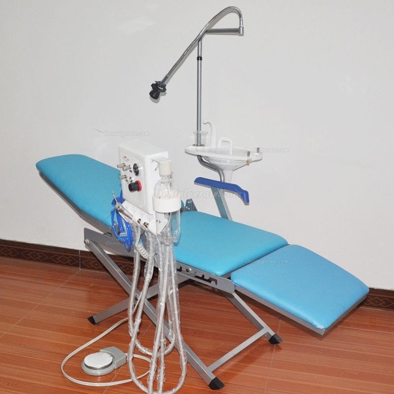 Dental Tragbarer Stuhl + LED Licht Lampe + Triplex Spritze + Saug + Turbine Einheit Dental Tragbarer Stuhl + LED Licht Lampe + Triplex Spritze + Saug + Turbine Einheit
