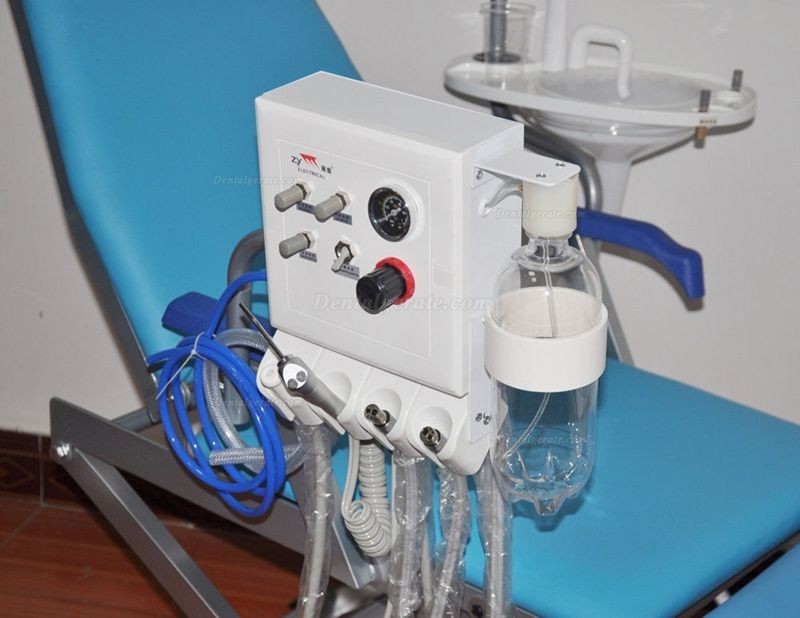 Dental Tragbarer Stuhl + LED Licht Lampe + Triplex Spritze + Saug + Turbine Einheit Dental Tragbarer Stuhl + LED Licht Lampe + Triplex Spritze + Saug + Turbine Einheit