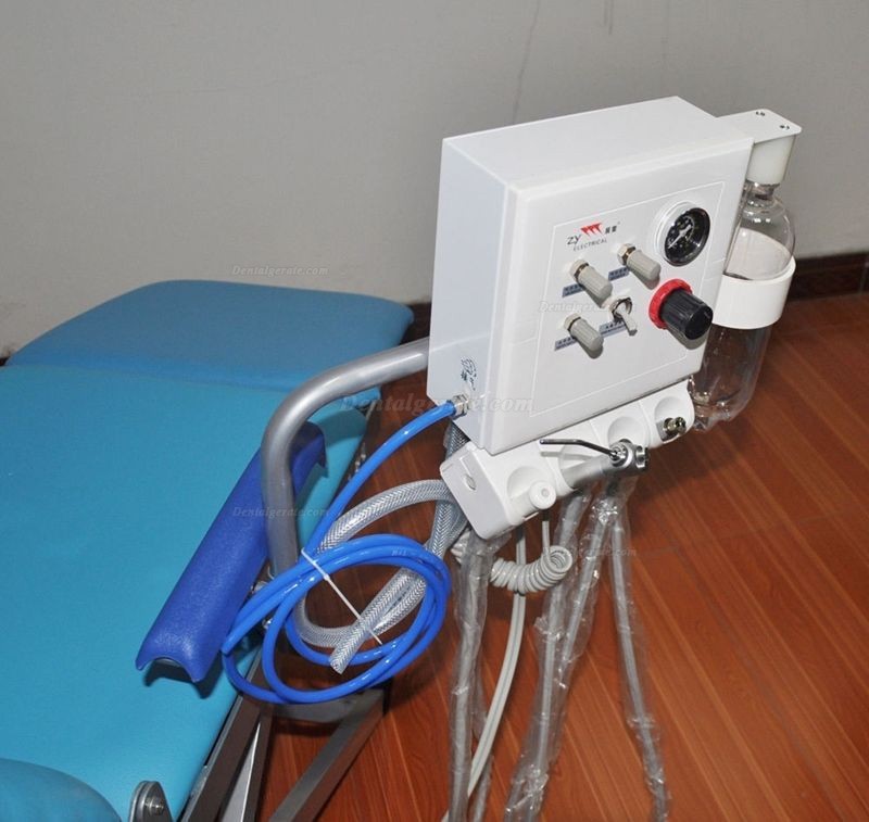 Dental Tragbarer Stuhl + LED Licht Lampe + Triplex Spritze + Saug + Turbine Einheit Dental Tragbarer Stuhl + LED Licht Lampe + Triplex Spritze + Saug + Turbine Einheit