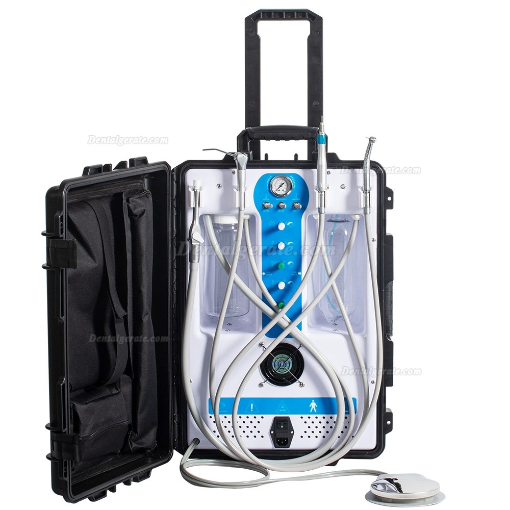 Greeloy&reg; GU-P204S Tragbare Dental Einheit (Kompressor + Saug + Triplex Spritze + HP Tube)