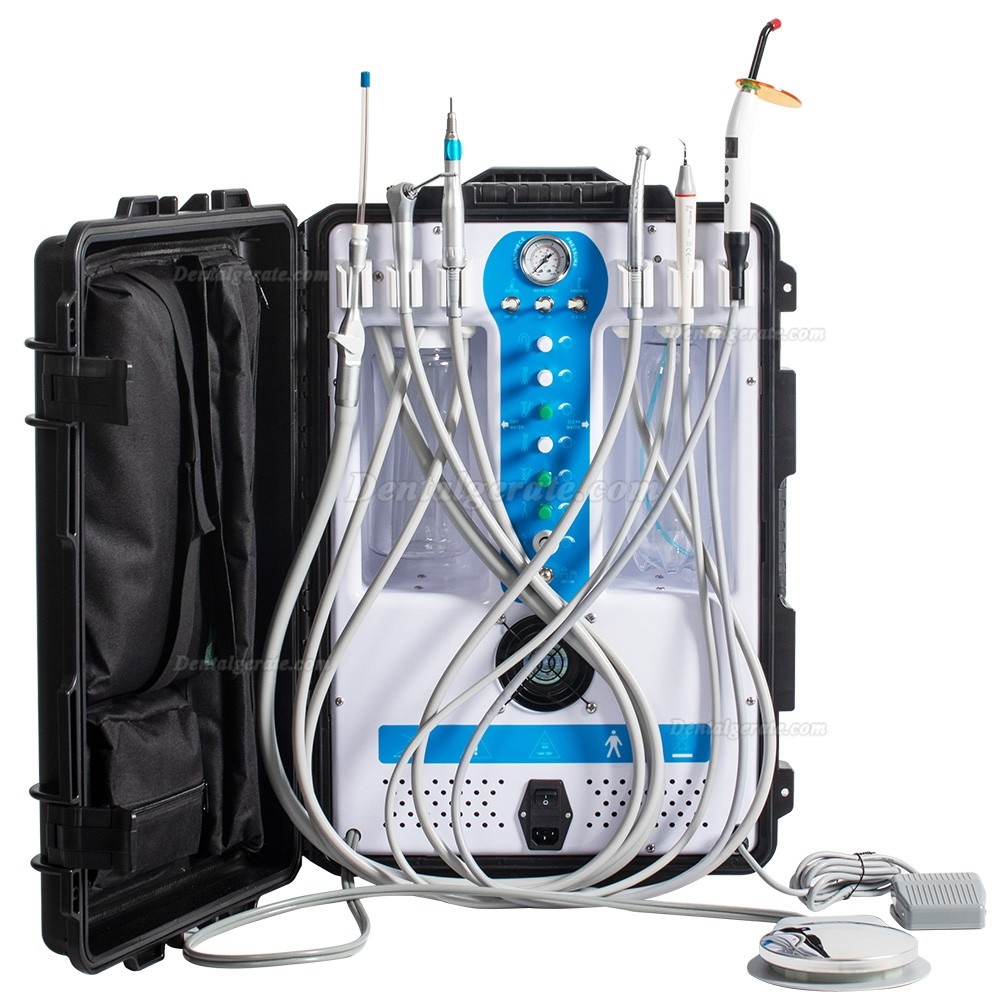 Greeloy® GU-P206S Mobile Zahnärztliche Behandlungseinheit ( Luftverdichter + Aushärtung Licht + Scaler)