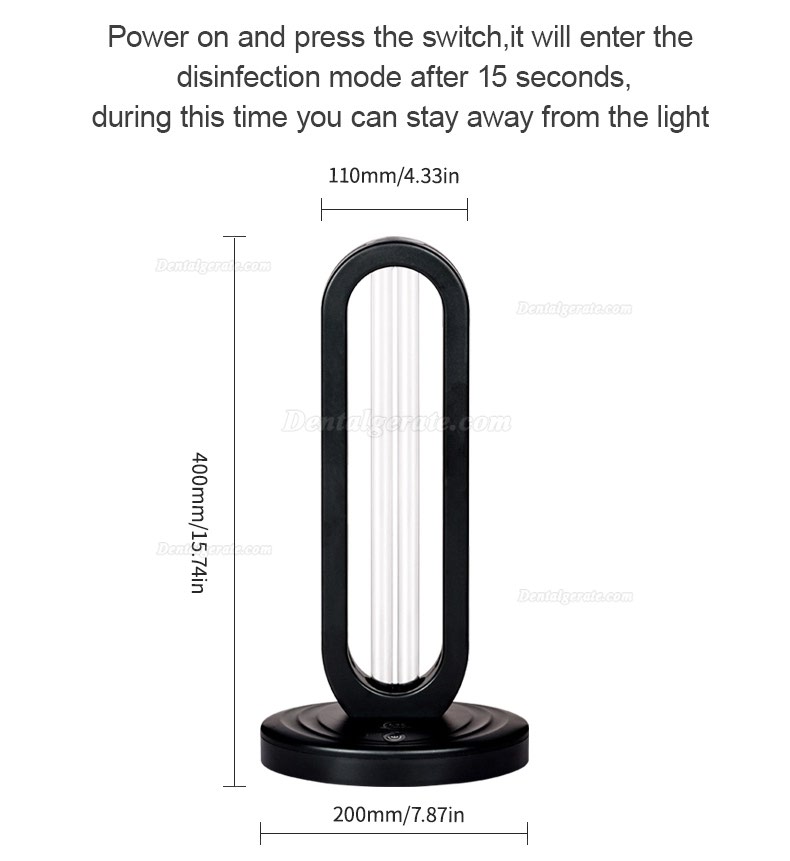 38 Watt UVSterilisator Lampe UV Keimt&ouml;tende Lampe UVC+Ozon Desinfektion