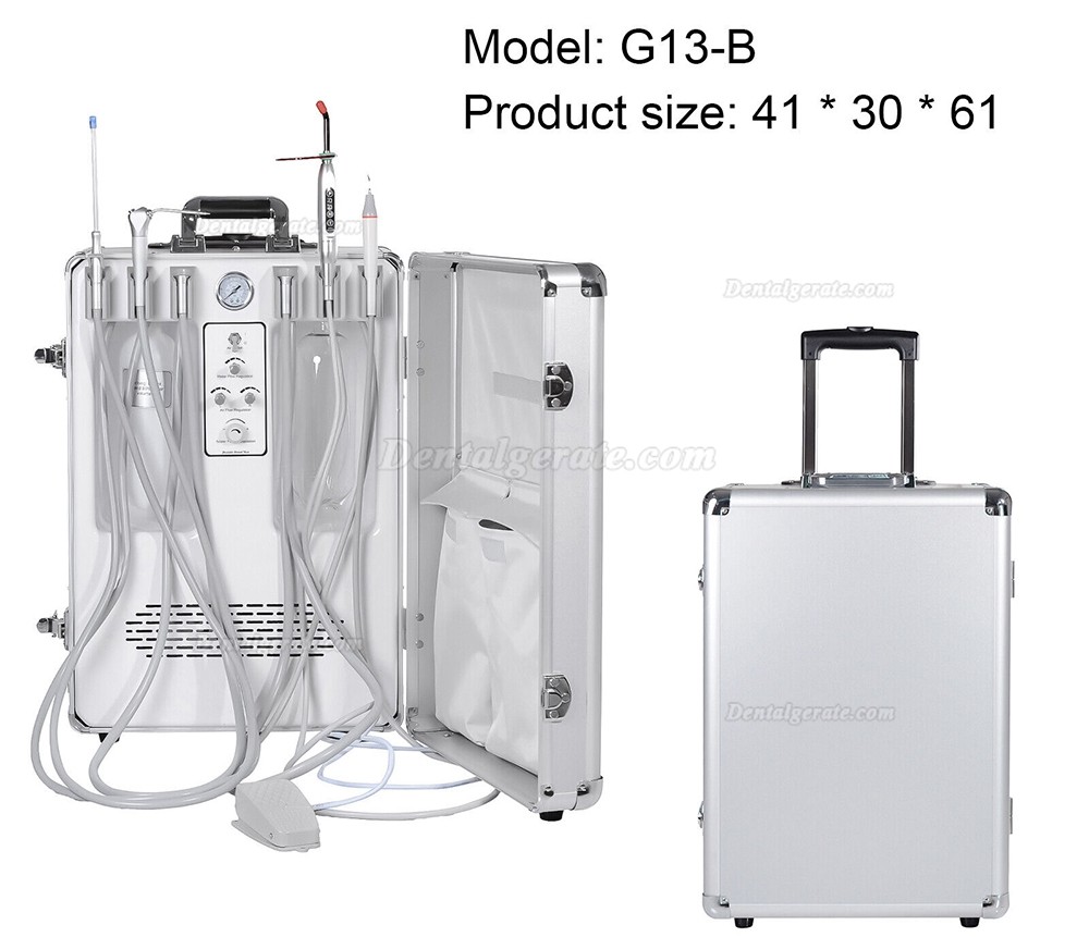 Getidy G13-B Mobile Dentaleinheit mit Luftkompressor + Polymerisationslicht und Scaler