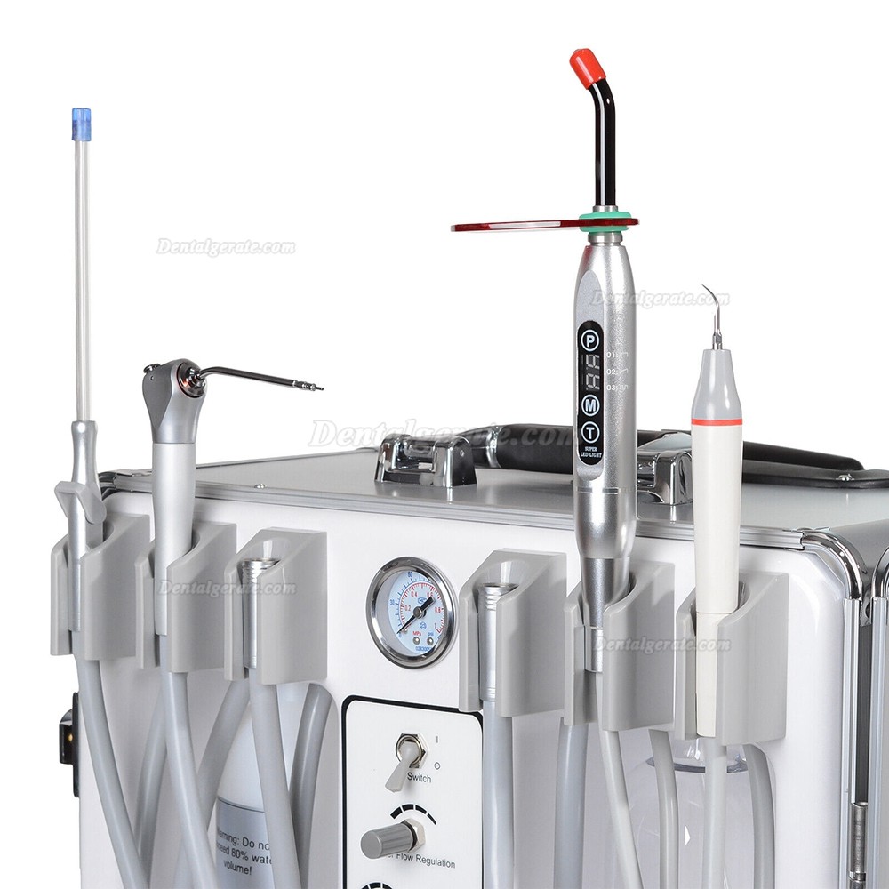 Getidy G13-B Mobile Dentaleinheit mit Luftkompressor + Polymerisationslicht und Scaler
