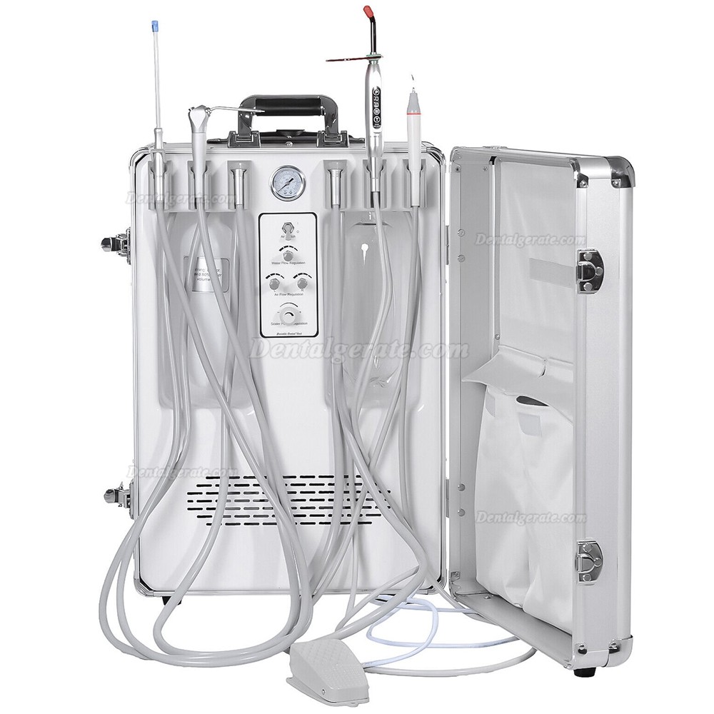 Getidy G13-B Mobile Dentaleinheit mit Luftkompressor + Polymerisationslicht und Scaler