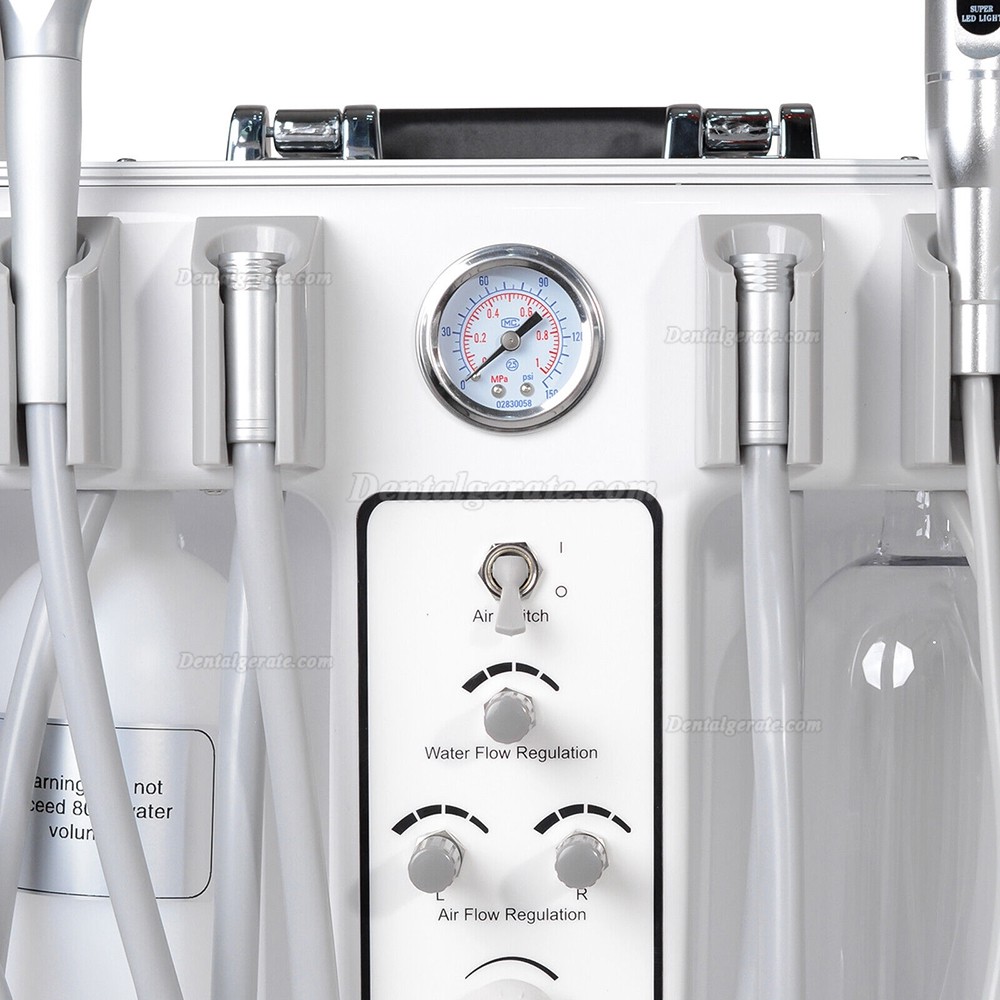 Getidy G13-B Mobile Dentaleinheit mit Luftkompressor + Polymerisationslicht und Scaler