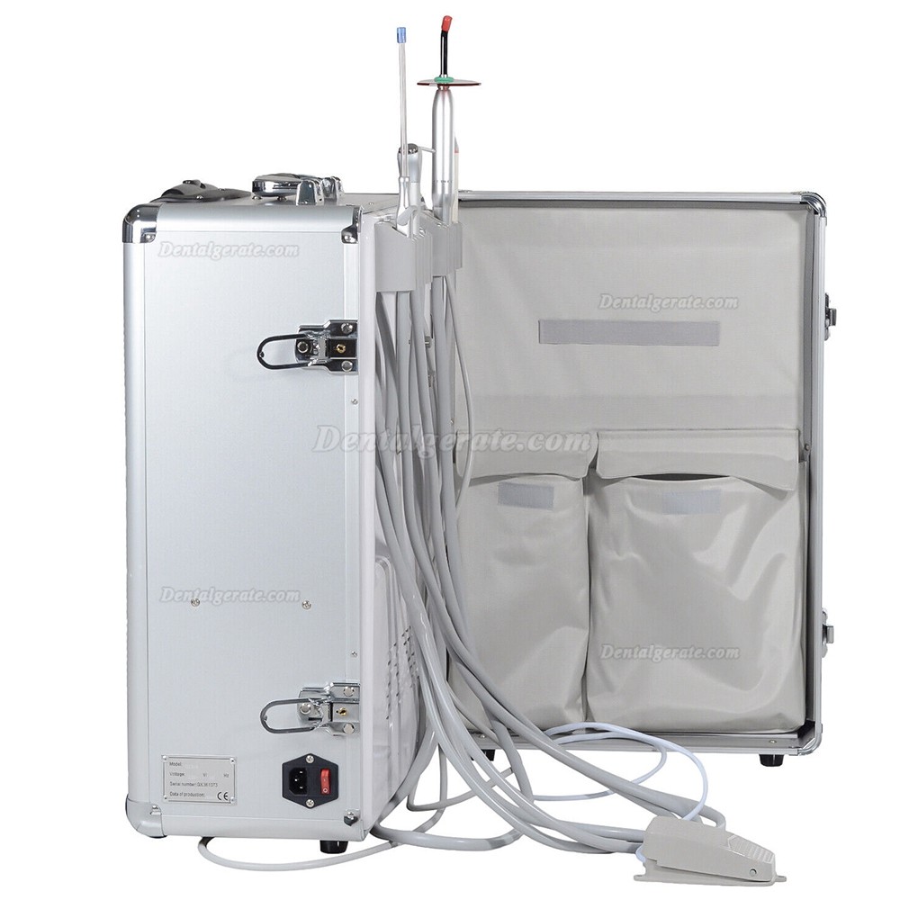 Getidy G13-B Mobile Dentaleinheit mit Luftkompressor + Polymerisationslicht und Scaler