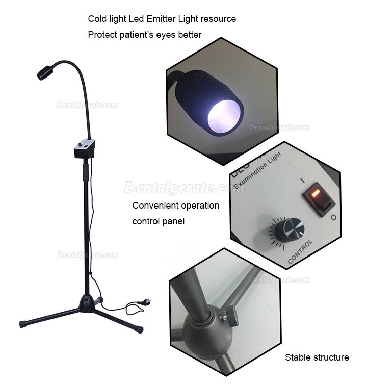 Greeloy GU-P102 Tragbare Falt-LED Dental-Betriebsleuchte Faltbare Untersuchungsleuchte