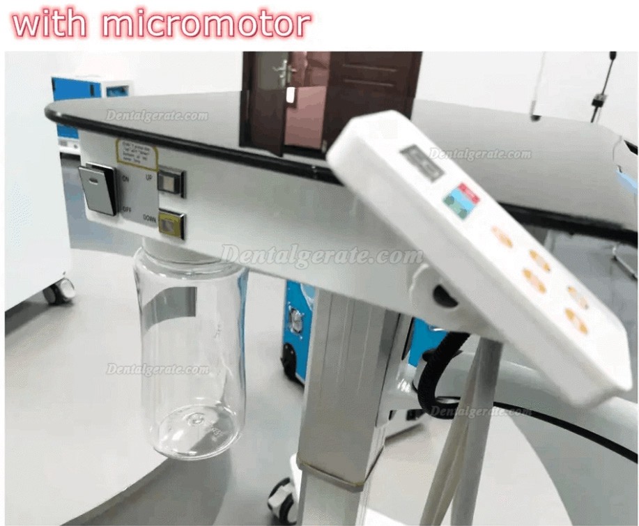 Greeloy GU-P302S Dentaler Belhandlungscart Zahnarztcart Dentalcart (mit Mikromotor Zahnmedizin)