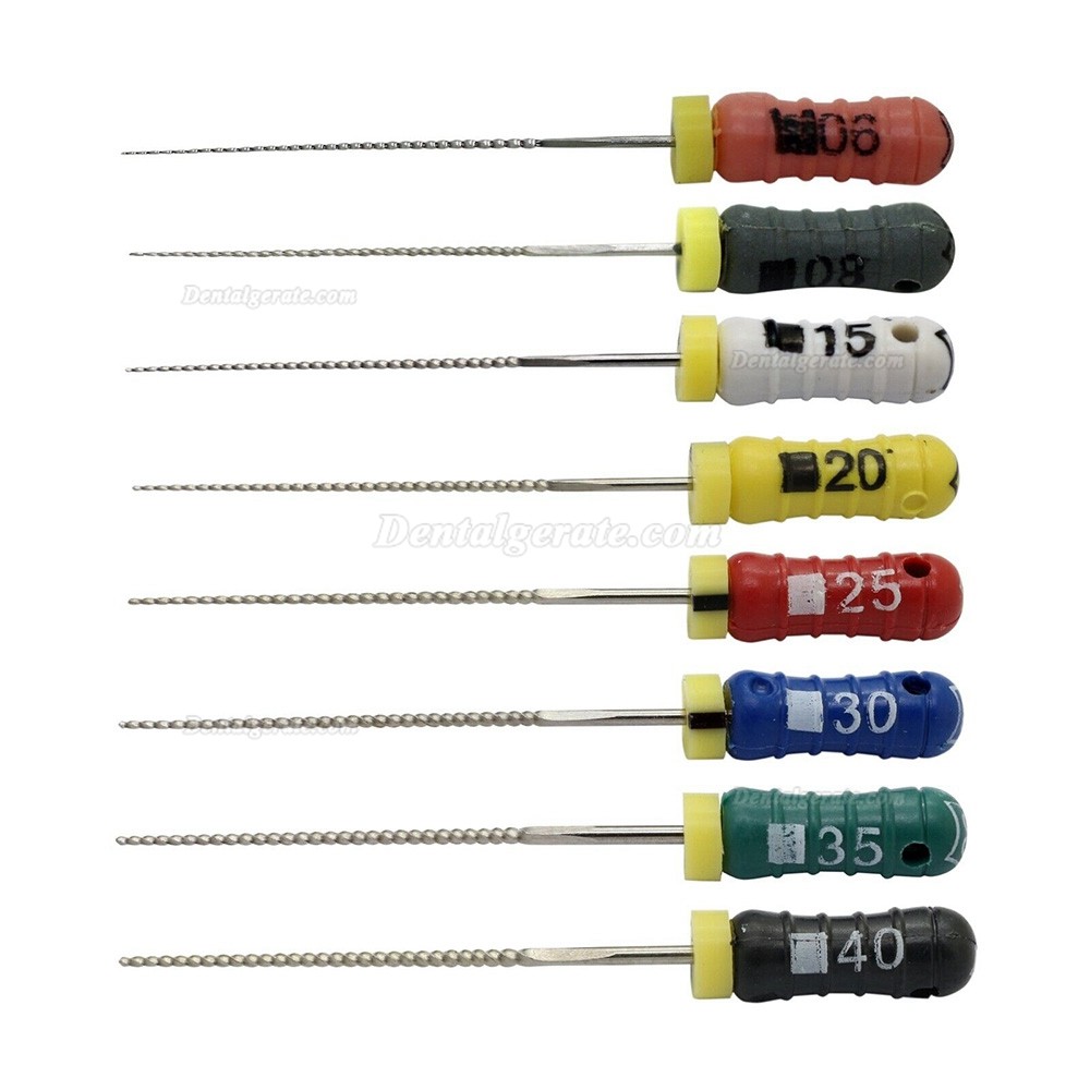 Zahn&auml;rztliche Endodontie Handfeilen Endo K-Feile 21mm 25mm 28mm 31mm L&auml;nge