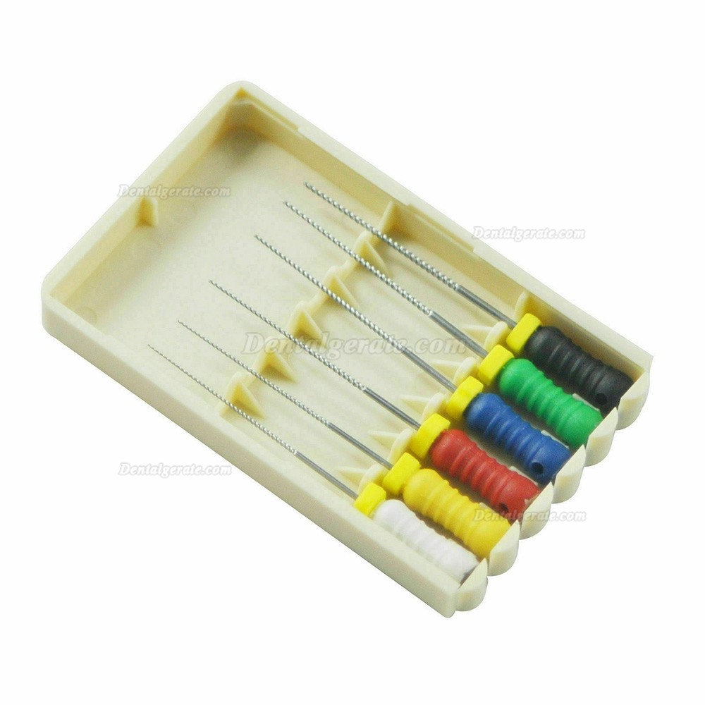 Zahn&auml;rztliche Endodontie Handfeilen Endo K-Feile 21mm 25mm 28mm 31mm L&auml;nge