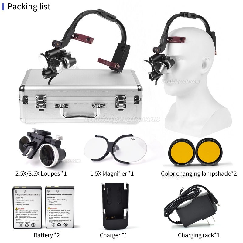 2.5/3.5X Zahnarzt Lupenbrillen und Lichtsysteme und Lesebrille