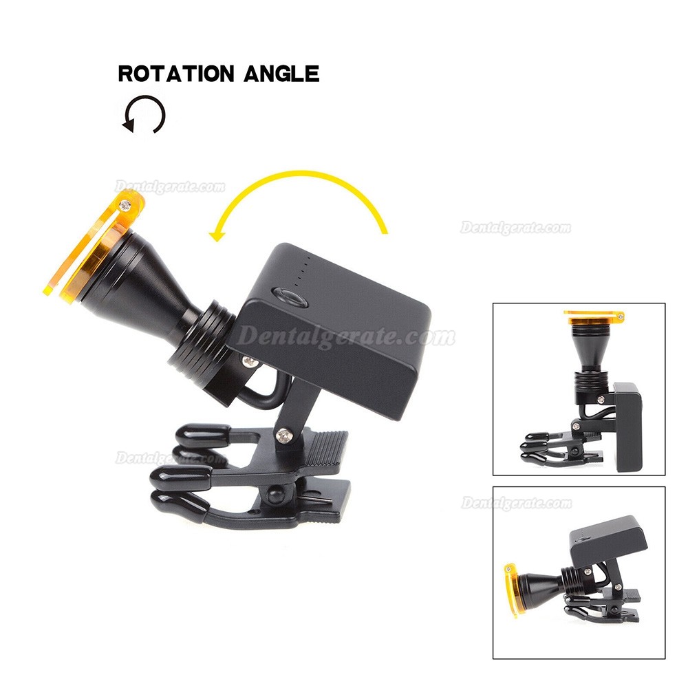 Dental 5W LED Kabellos Clip-on Scheinwerfer mit Optischem Filter