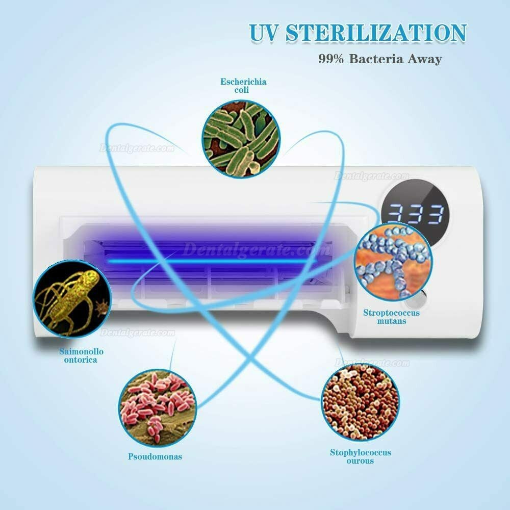 UV LED Wiederaufladbare 4 Lampen Zahnbürste Desinfektionsmittelhalter Timing Sterilisator USB