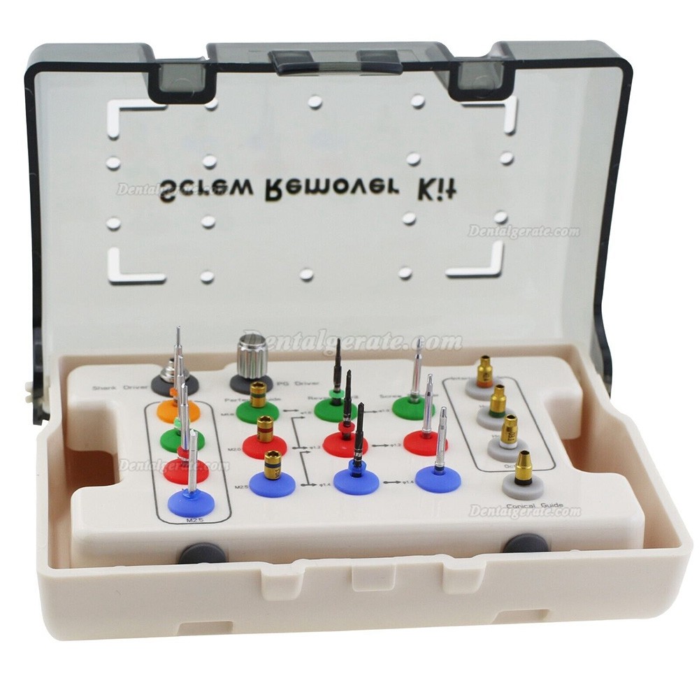 Extraktionsset f&uuml;r implantat gebrochene Schraube (Instrumentarium zur Entfernung von Schrauben)