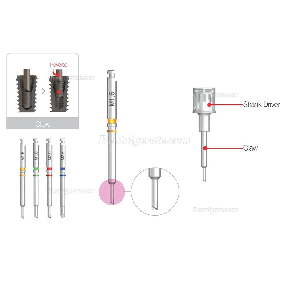 Extraktionsset f&uuml;r implantat gebrochene Schraube (Instrumentarium zur Entfernung von Schrauben)
