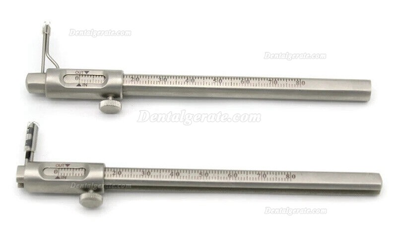 Messskala f&uuml;r Zahnimplantate 0&ndash;80 mm Kieferorthop&auml;discher Schiebemessschieber
