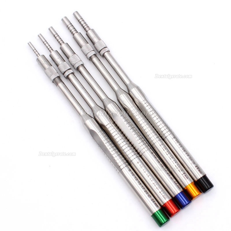 5 Stk./Set Osteotom Set abgewinkelt Osteotomie konkav Sinus Implantat Heber Kassette