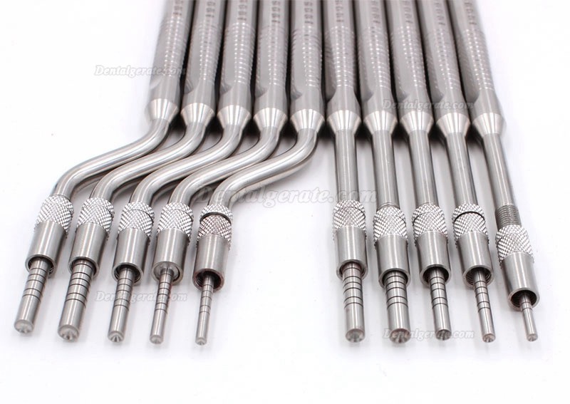 5 Stk./Set Osteotom Set abgewinkelt Osteotomie konkav Sinus Implantat Heber Kassette