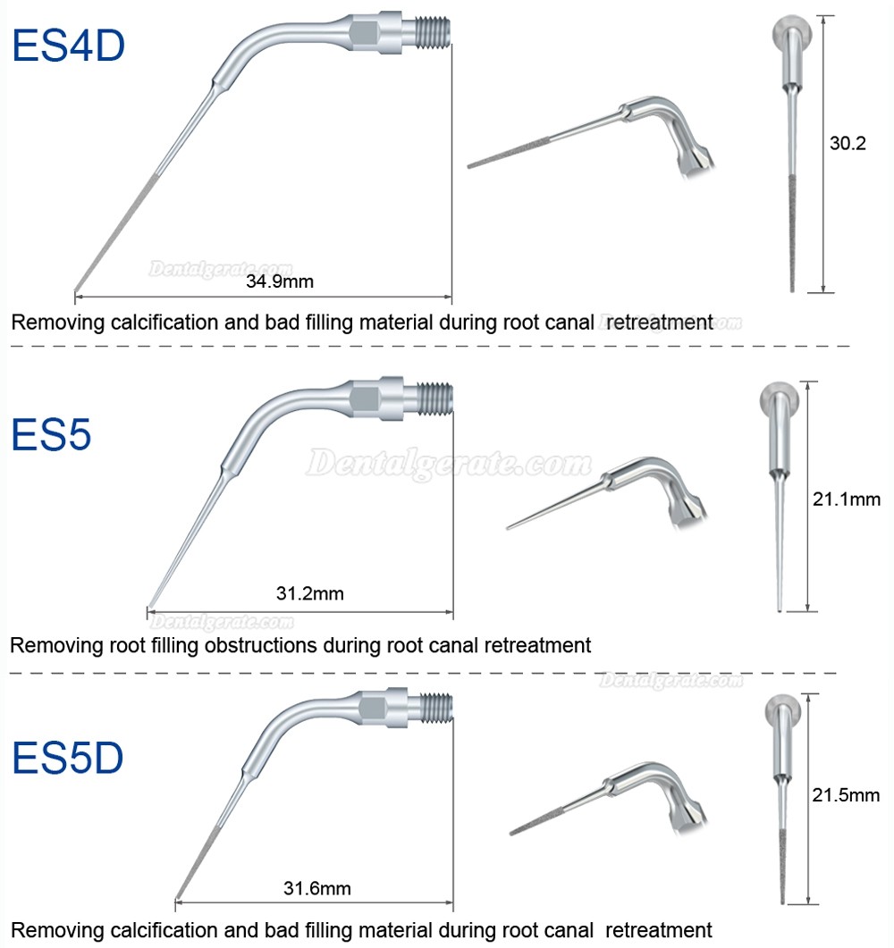 5 Stücke Refine® Dental Airscaler Spitzen für Endodontie ES3D ES4D ES5D ES10D ES14 ES14D ES15 ES15D Kompatibel Mit Sirona Airscaler