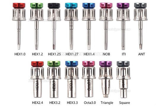 Universal Prothetikset für Zahnimplantate mit Schraubendreherhalter und Drehmomentschlüssel Universal Prothetikset für Zahnimplantate mit Schraubendreherhalter und Drehmomentschlüssel