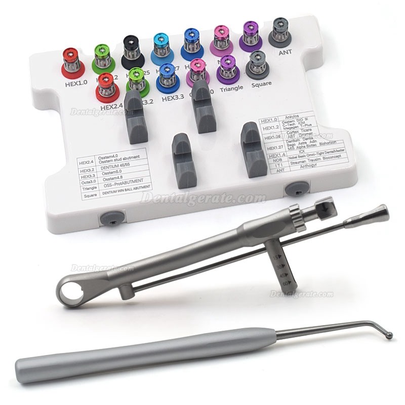 Universal Prothetikset für Zahnimplantate mit Schraubendreherhalter und Drehmomentschlüssel Universal Prothetikset für Zahnimplantate mit Schraubendreherhalter und Drehmomentschlüssel