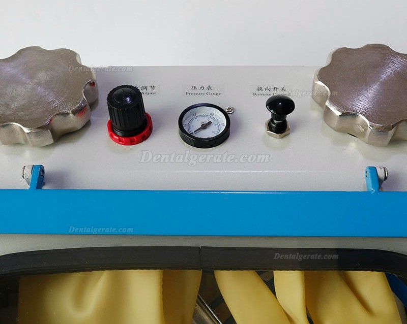 JinGong JG-218 Dentallabor Sandstrahlger&auml;t Feinstrahlkabine Mit Twin-Stift 