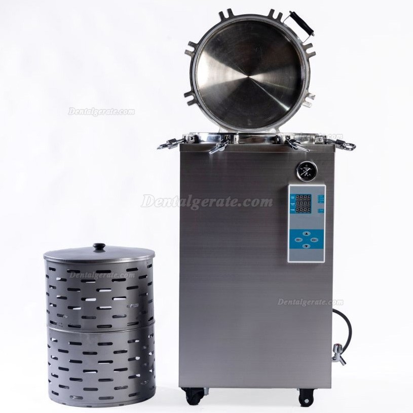 JIBIMED LS-LD 35L/50L/75L/100L/120L/150L Vertikaler Hochdruck Dampf Autoklav Sterilisator 105℃ - 134℃ LED-Anzeige