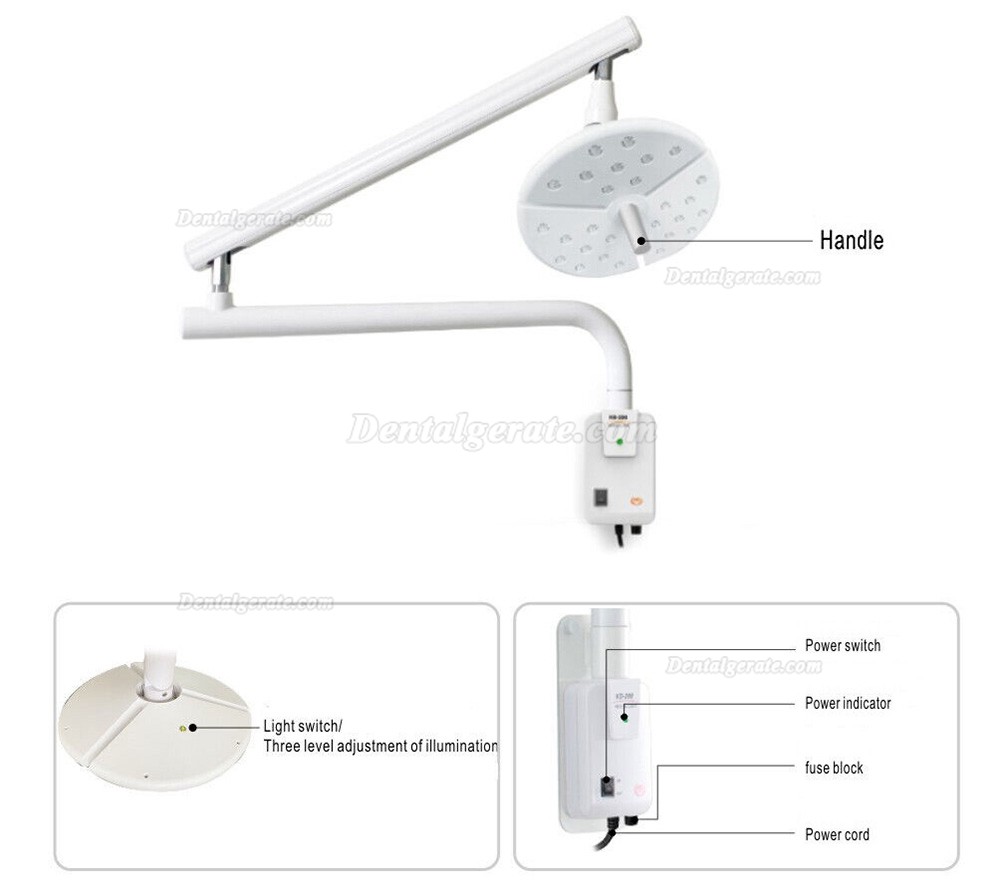 KWS KD-2018B-1 36W Dentale LED-Lampe Wandmontierte Ohne Schatten OP-Leuchte CE