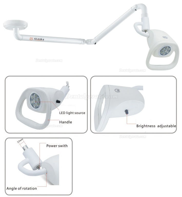 21W LED hängende chirurgische Turmlampe medizinische Untersuchungsleuchte KWS KD-202B-8 21W LED hängende chirurgische Turmlampe medizinische Untersuchungsleuchte KWS KD-202B-8