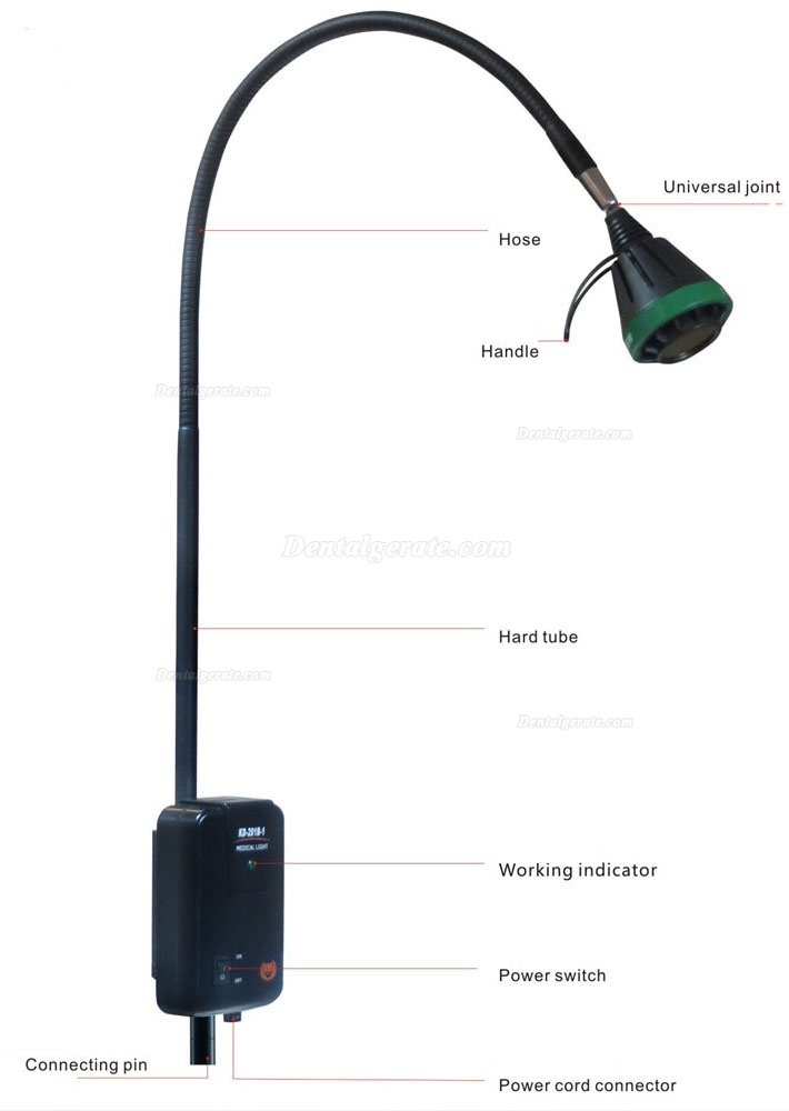3W LED Tragbares zahnärztliches Untersuchungslicht mit hoher Helligkeit KWS KD-2005W-2 3W LED Tragbares zahnärztliches Untersuchungslicht mit hoher Helligkeit KWS KD-2005W-2
