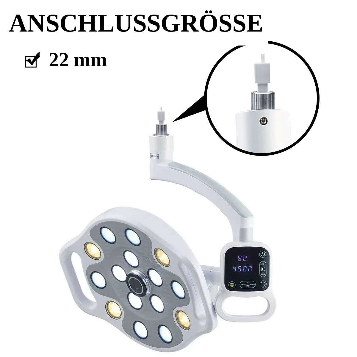 KY KY-P132 Zahn&auml;rztliche Untersuchungsleuchte, LED-Mundleuchte 22 mm mit integrierter drahtloser Kamera