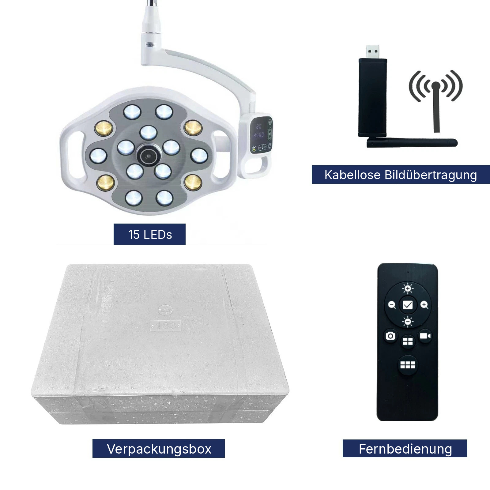 KY KY-P132 Zahn&auml;rztliche Untersuchungsleuchte, LED-Mundleuchte 22 mm mit integrierter drahtloser Kamera