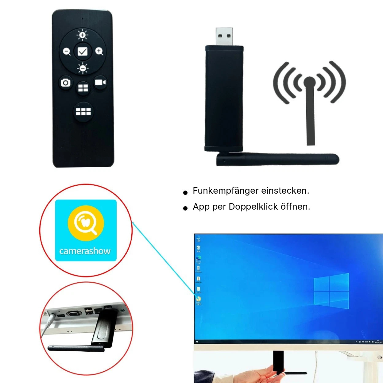 KY KY-P132 Zahn&auml;rztliche Untersuchungsleuchte, LED-Mundleuchte 22 mm mit integrierter drahtloser Kamera
