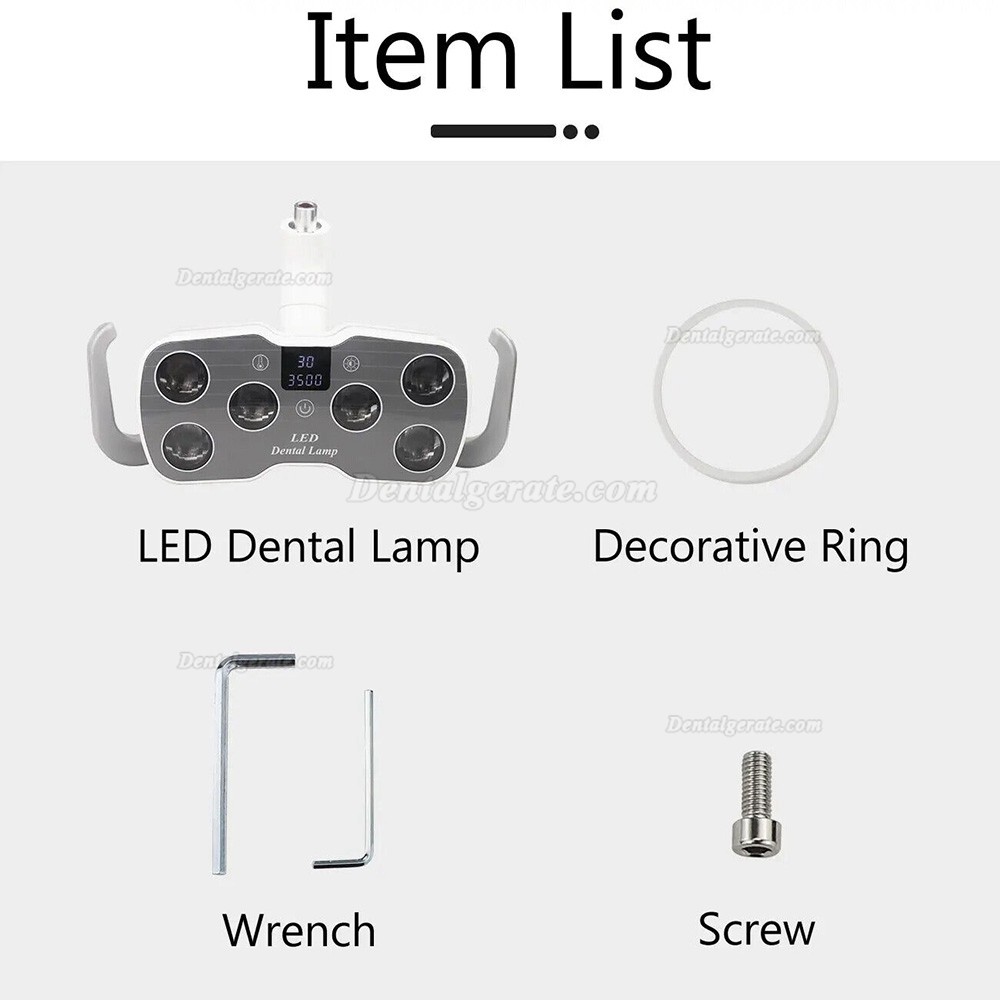 KY KY-P157 LED Lampe in zahnarztst&uuml;hle, Operationsleuchte 6-flammig Kalt-Warmlicht 26mm