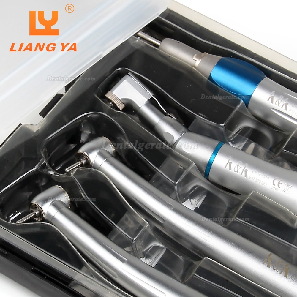 LY LY-L201 Zahnheilkunde Turbine Handstück+ Blau winkelstück + Luftmotor Handstück +Gerades Handstück Satz LY LY-L201 Zahnheilkunde Turbine Handstück+ Blau winkelstück + Luftmotor Handstück +Gerades Handstück Satz