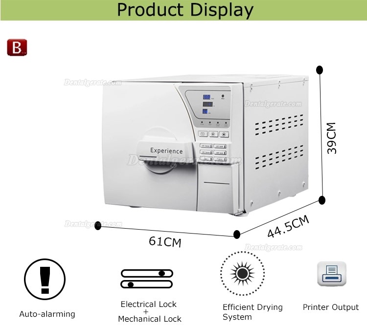 Dental Mini Autoklaven Sterilisator Vakuum Dampf 8-23L Mit Drucker
