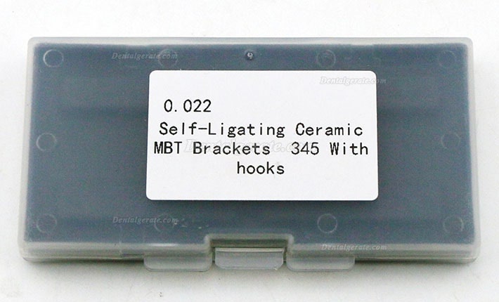 1 Box Dental Kieferorthop&auml;dische Selbstligierende Keramik Brackets St&auml;nder MBT 022 345 Haken
