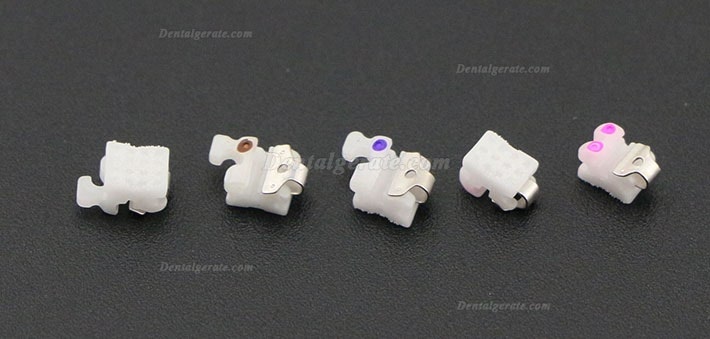 1 Box Dental Kieferorthop&auml;dische Selbstligierende Keramik Brackets St&auml;nder MBT 022 345 Haken