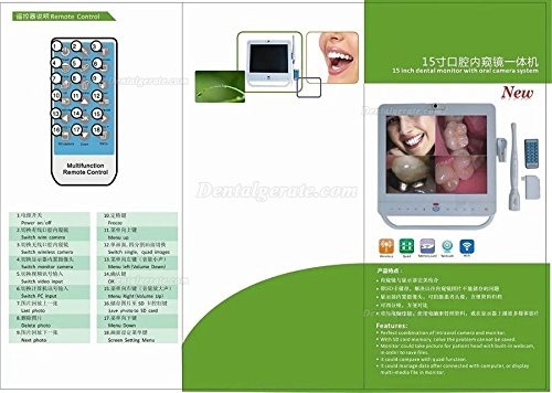 15-Zoll-Kabelmonitor f&uuml;r Intraorales Kamerasystem VGA + VIDEO-Anschluss Mit LCD-Halter MD1500