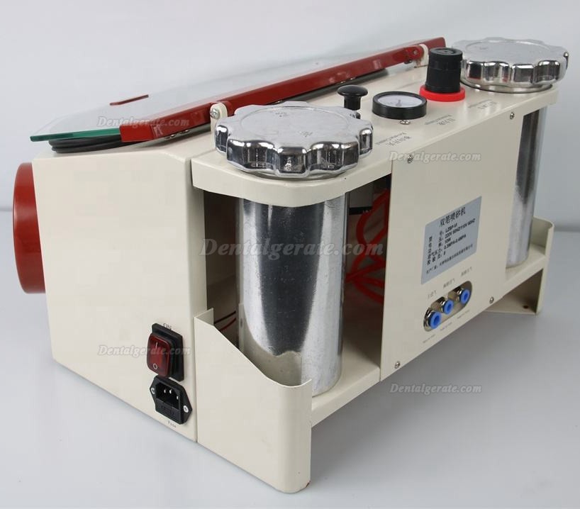 LZ LZ-VI Dental Sandstrahlger&auml;te mit Twin-Stift + 2 Strahltanks + LED-Licht