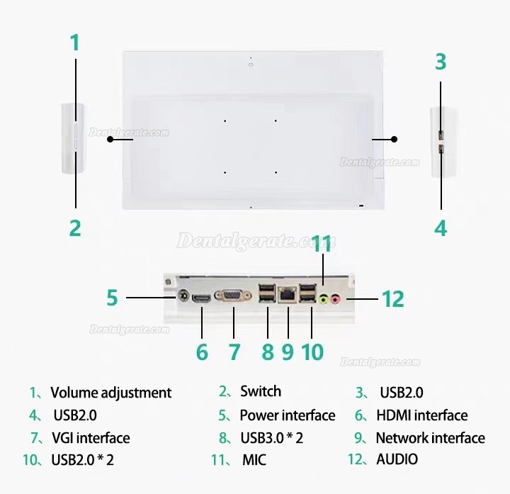 Magenta YF-2400P 24 Zoll Touchscreen Monitor Intraorale Kamera (mit WIFI-&Uuml;bertragungs)