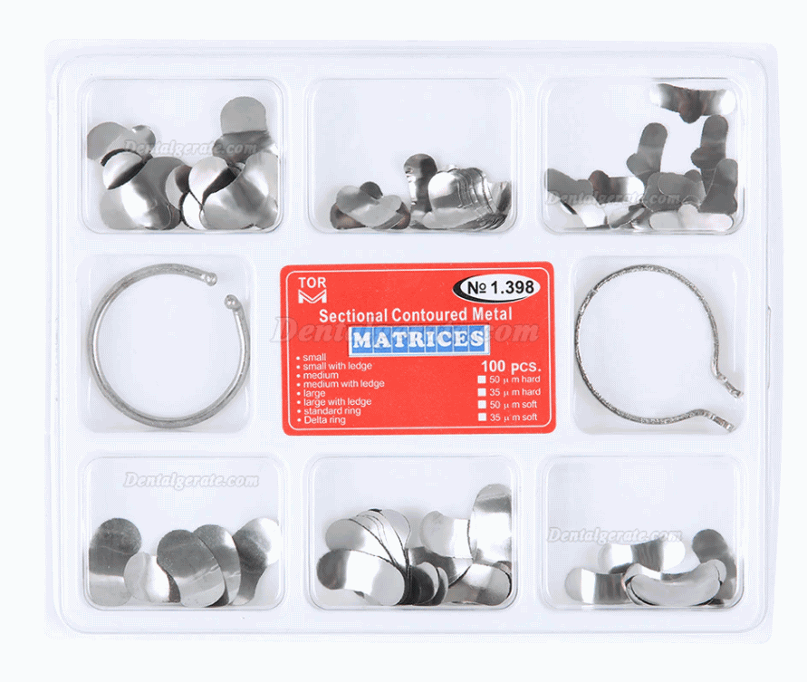 Komplettes Kit Teilmatrizensystem + 40 St&uuml;ck Silikon-Zusatzkeile + Zahnzange