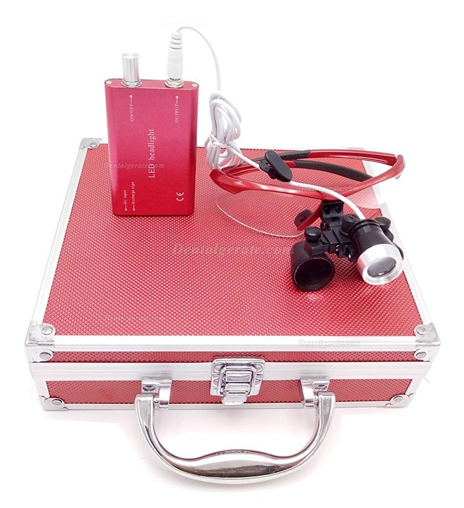 Dental Chirurgischer Lupenbrille Lupen 2.5 &times; 420 mm optische Gl&auml;ser mit 3 W LED Scheinwerfer Lampe