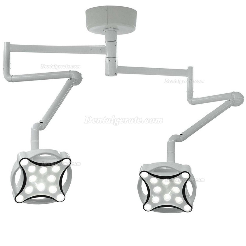 Micare JD1700 Doppelkopf LED Zahnarztlampe / Dental OP Leuchte mit Deckenmontage